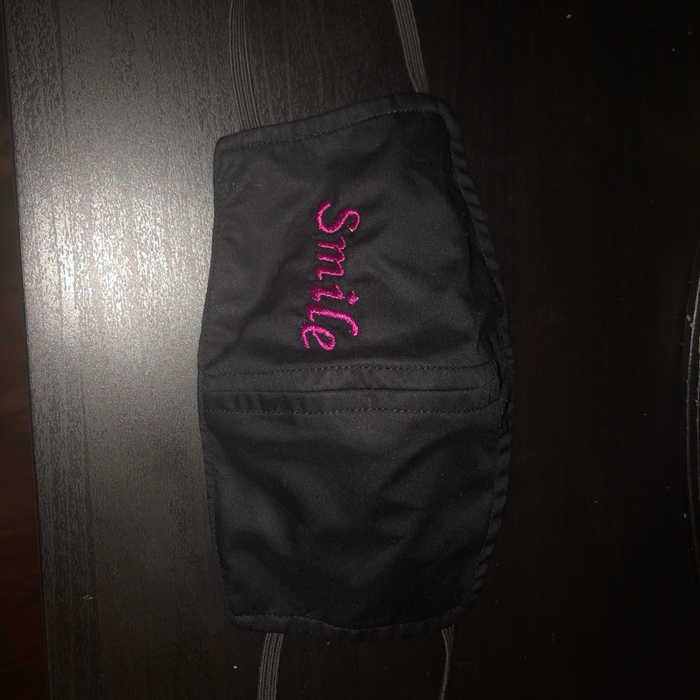 Smile monogram face mask